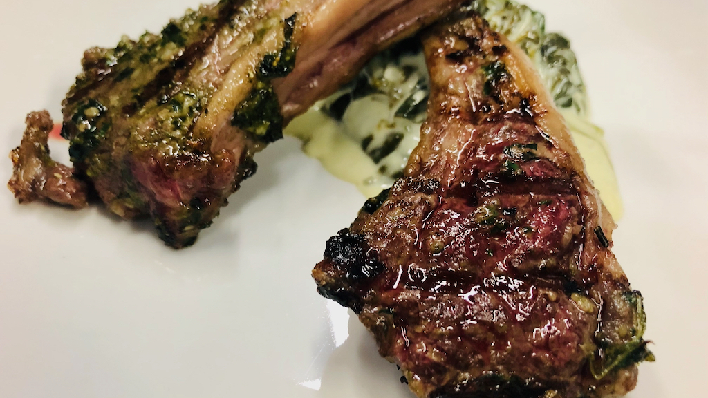 Lamb Tasting with Creamed Spinach